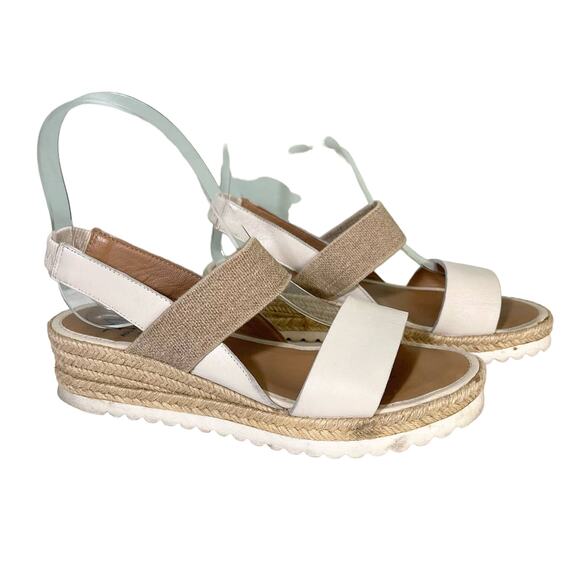 Aquatalia Womens Off White Annalise Alice Espadrille Slingback Sandals Size 5M - Picture 1 of 8